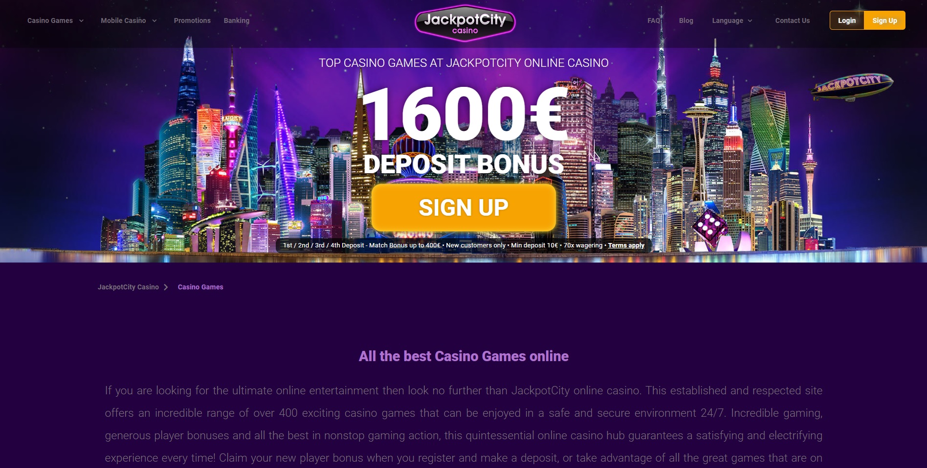 Jackpot city kasyno online recenzja 2021